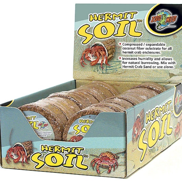 Zoo Med Hermit Soil Coconut Fiber Substrate Natural 16 pieces + Display - Picture 1 of 1